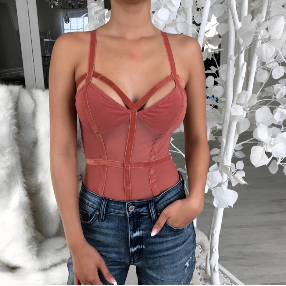 [REPOSH] EkAttire HONEY Dark Mauve Bodysuit